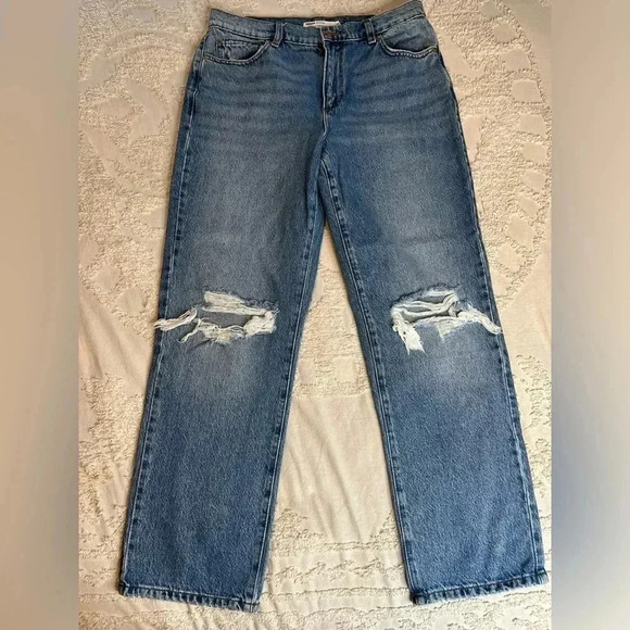 Garage Jeans Vintage Straight Leg Jeans Distressed Stone Wash - Picture 1 of 3
